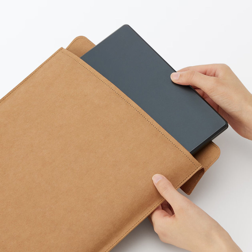 【MUJI 無印良品】13吋質感筆電包-棕