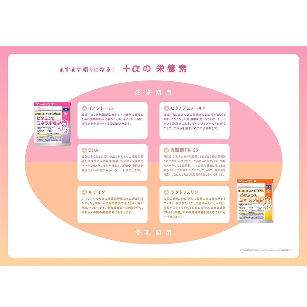 【DHC】完美補給!維他命&礦物質 孕期用-90粒入(30日分)