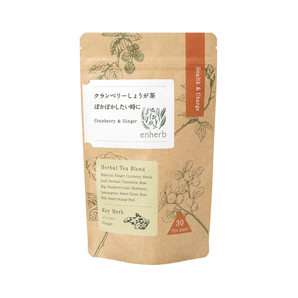 【enherb】女性每日必須 蔓越莓薑茶 30入