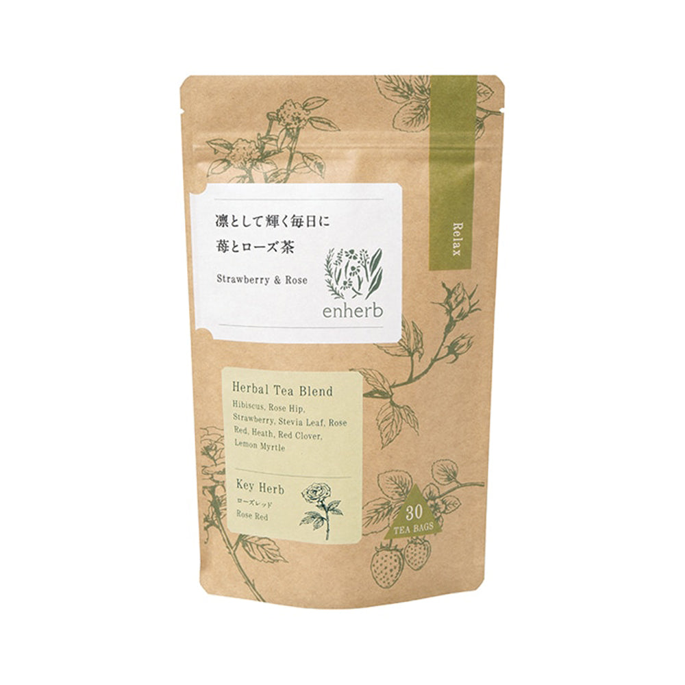 【enherb】由內而外的美麗 草莓玫瑰茶 30入